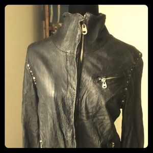 Black light weight motorcycle jacket.